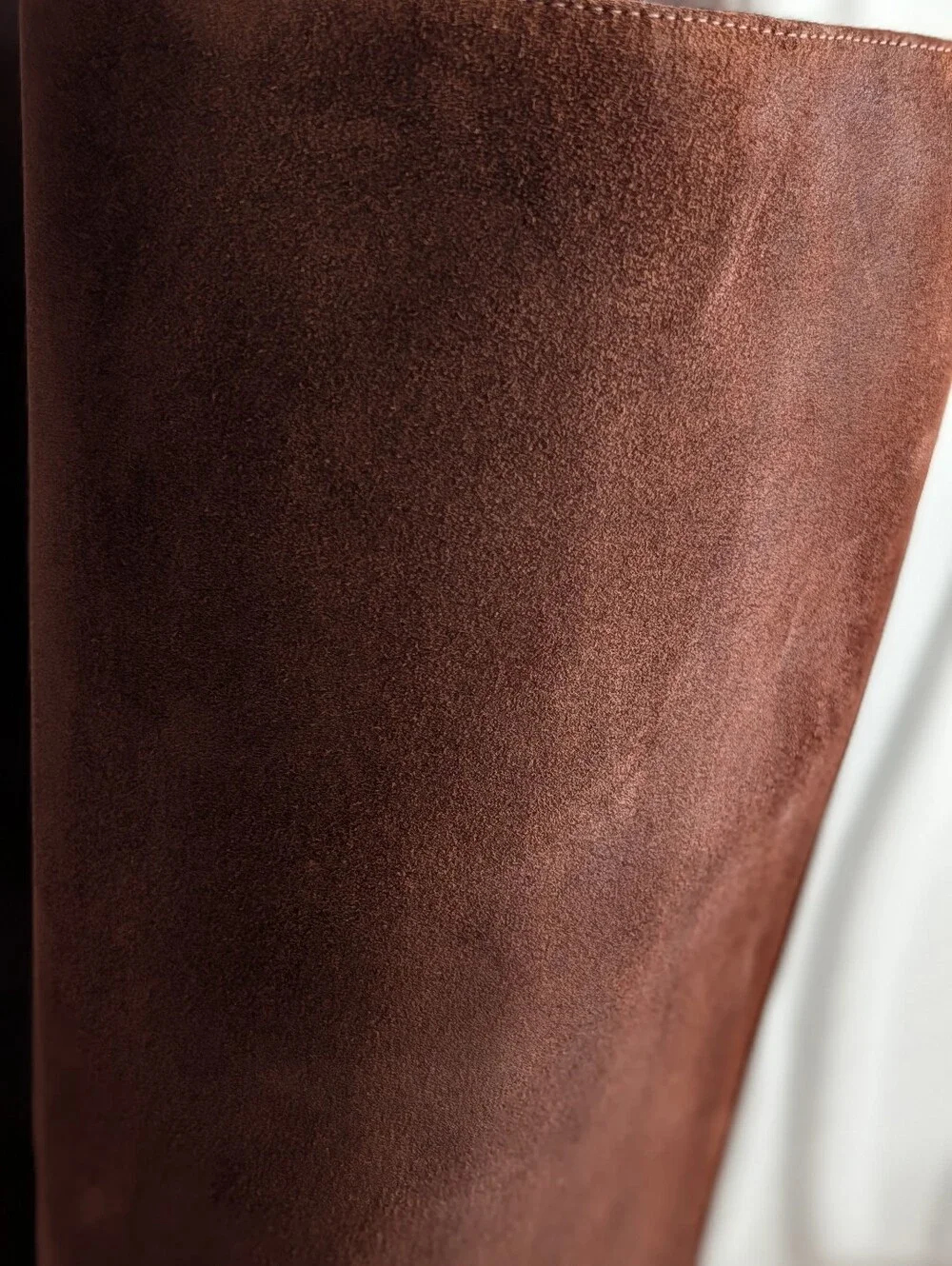 Stuart Weitzman Benni Riding Boot 55 Deep Coffee Suede Leather NWT 8